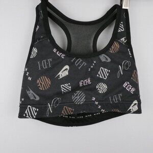 Nike Reversible Sports Bra Dri-Fit Black with Swoosh Youth Teen Size XS (6-7)